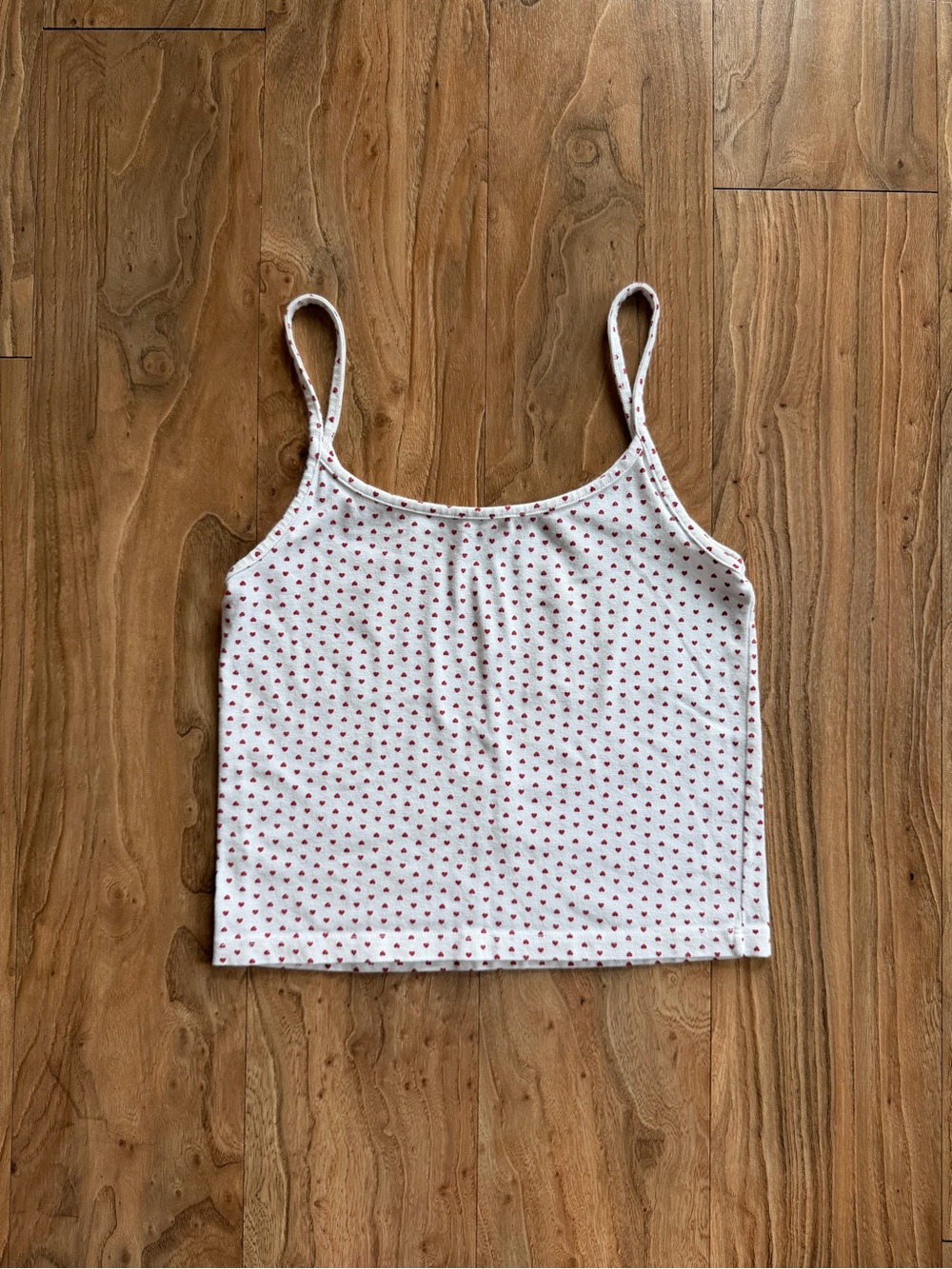 Brandy Melville heart polka dot tank top